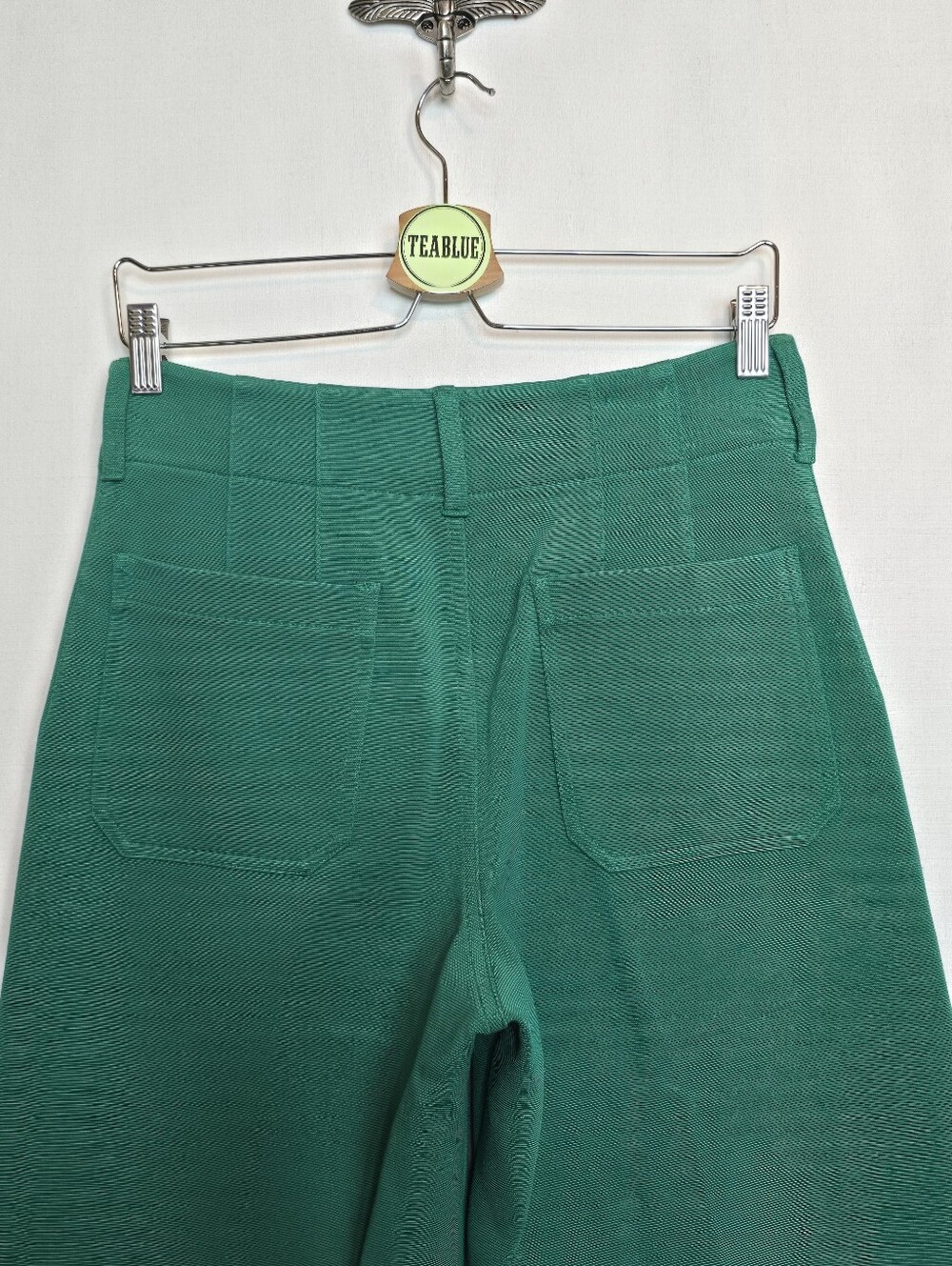 Maeve Colette Knit High-Rise Wide-Leg Cropped Pants Green Size 29 - Picture 9 of 14